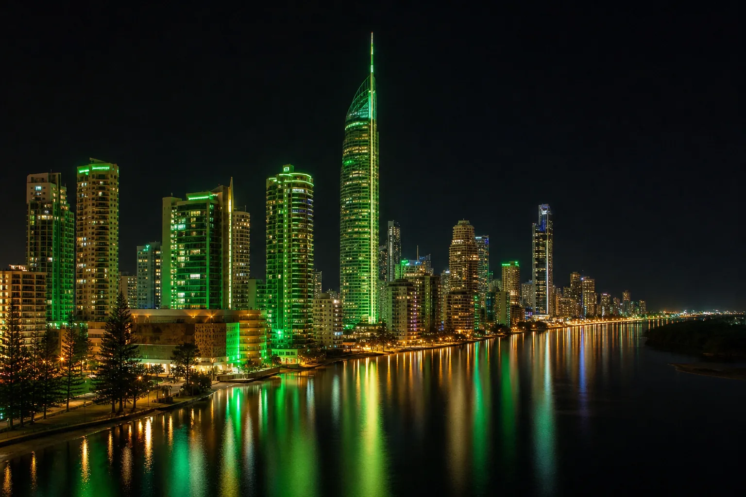 Editorial city guide graphic for Surge Casino readers in Gold Coast, QLD